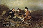 Vasily Perov The Hunters at Rest Germany oil painting artist